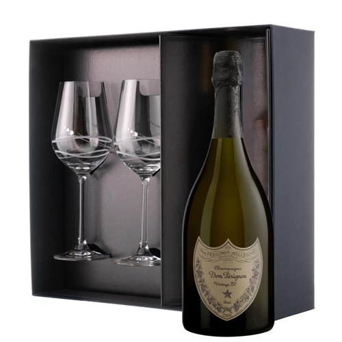 Dom Perignon Cuvee Prestige Brut 2013 And Diamante Venezia Glasses Gift Box Set